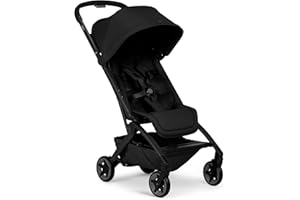 Joolz Aer2 Lightweight Travel Stroller for Baby & Toddler – Ultra-Compact One-Hand Foldable Stroller, Reclining Seat, UPF 50+ Canopy, Adjustable Leg Rest, Carry-On & Airplane Approved (Space Black)