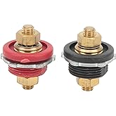 Battery Terminal Stud, 2 Pcs 3/8in Thru Panel Battery Terminal Connector 250A Positive Negative Junction Stud Post for Cars R