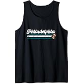 Philadelphia Pennsylvania Three Stripe Vintage Weathered Tank Top