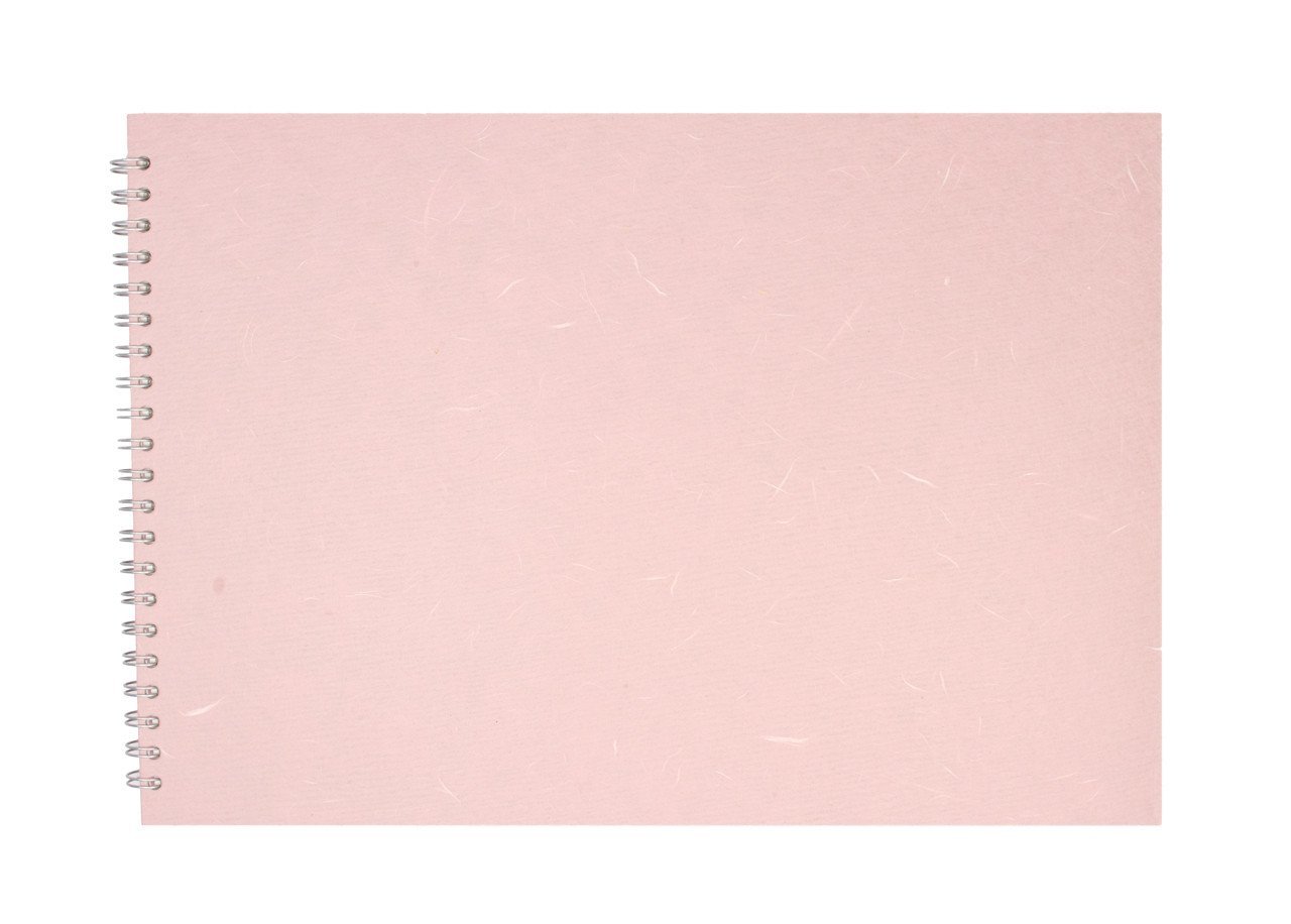 Pink Pig A3 Landscape Sketchbook | White Cartridge, 35 Leaves | Pale Pink
