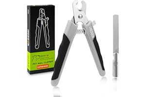 IREDOON Dog Nail Clippers and Trimmers with Nail File, Ultra-Sharp 4CR13 Stainless Steel Blades Pet Grooming Nail Clippers for Small Medium-Large Breeds