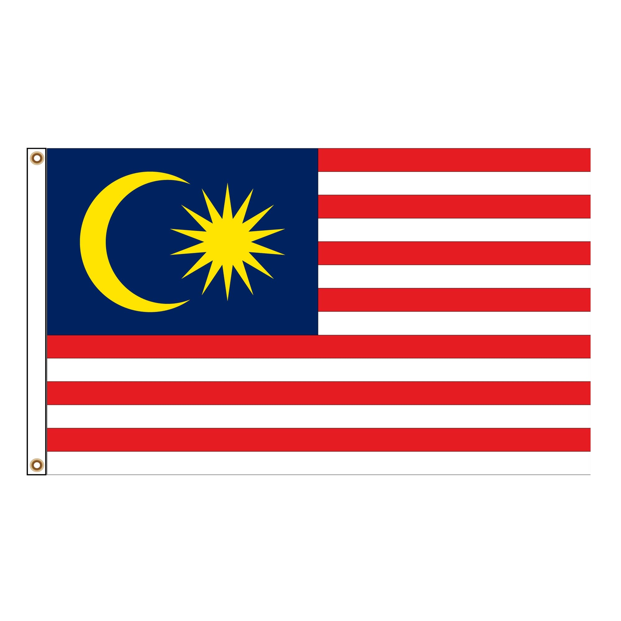 PinkDisplay Aisa flag (Malaysia)3x5ft(90x150cm) eyelets and double stitches
