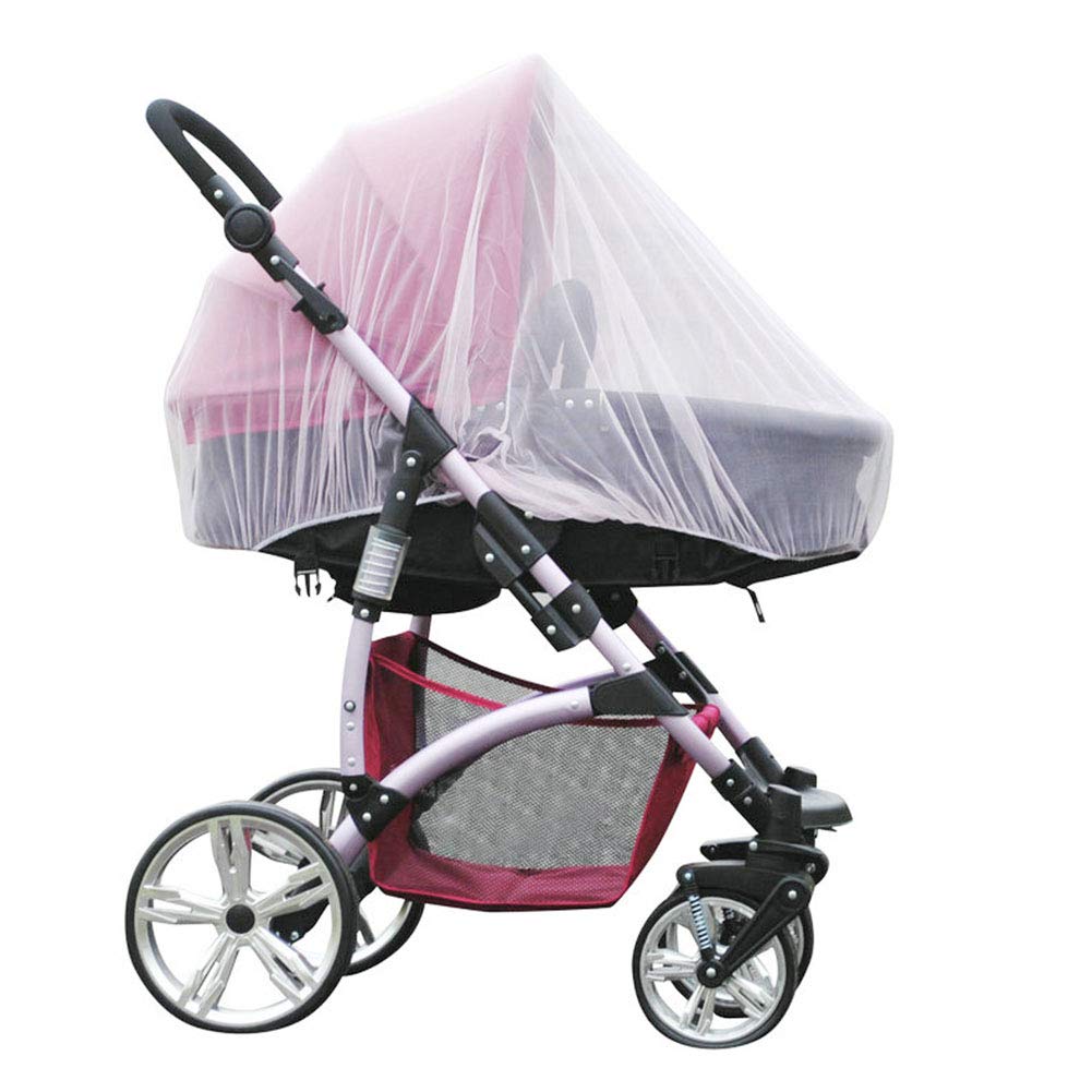 beiyoule Pram Net, Mosquito Net for Pushchair,Stroller Mosquito Net Universal Insect Net Protection Cover for Pushchair Prams, Buggy and Carrycot Extra Fine Holes