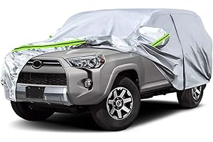 SPORTULI Waterproof Car Covers Replace for 2002-2024 Toyota 4Runner, 6 Layers Sliver All Weather Custom-fit Car Cover with Zipper Door for Snow Rain Dust Hail Protection (4Runner)