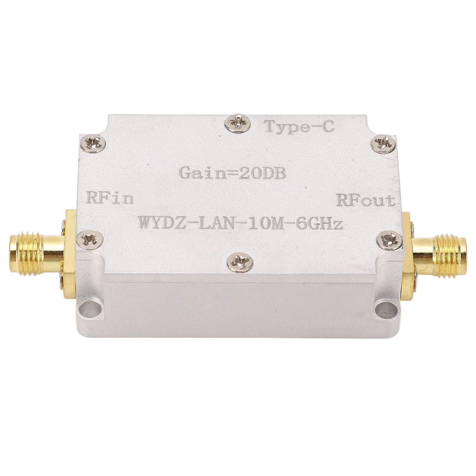 Professional Low Noise Amplifier LNA 10M-6GHz 20dB Gain High Flatness RF Amplifier for FM Radio GPS Signal Booster with SMA Connector DC5V Powered