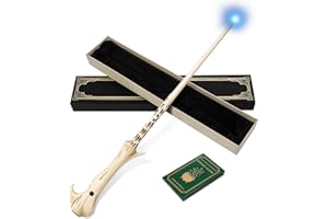 CaptainWiz Light Up Magic Wizard Wand with White Lighting Rechargeable Illuminating Witch Sorcerer Wand for Kids Cosplay Collection, Domination