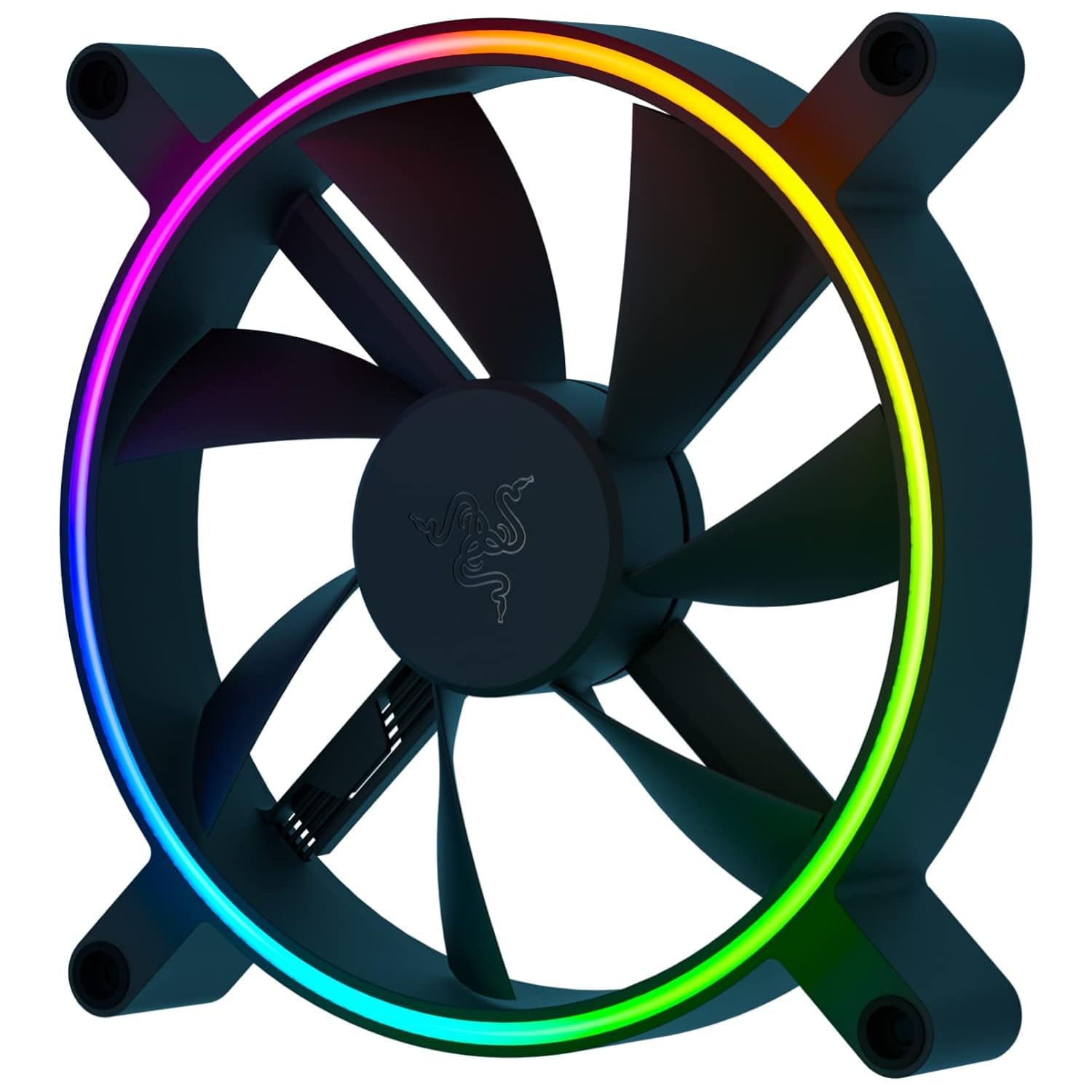 Razer Kunai Chroma - ARGB PC high performance fans (Quiet, powerful, connect up to 8 fans, support for PWM fan control, Razer Chroma) 1 Fan | 140MM