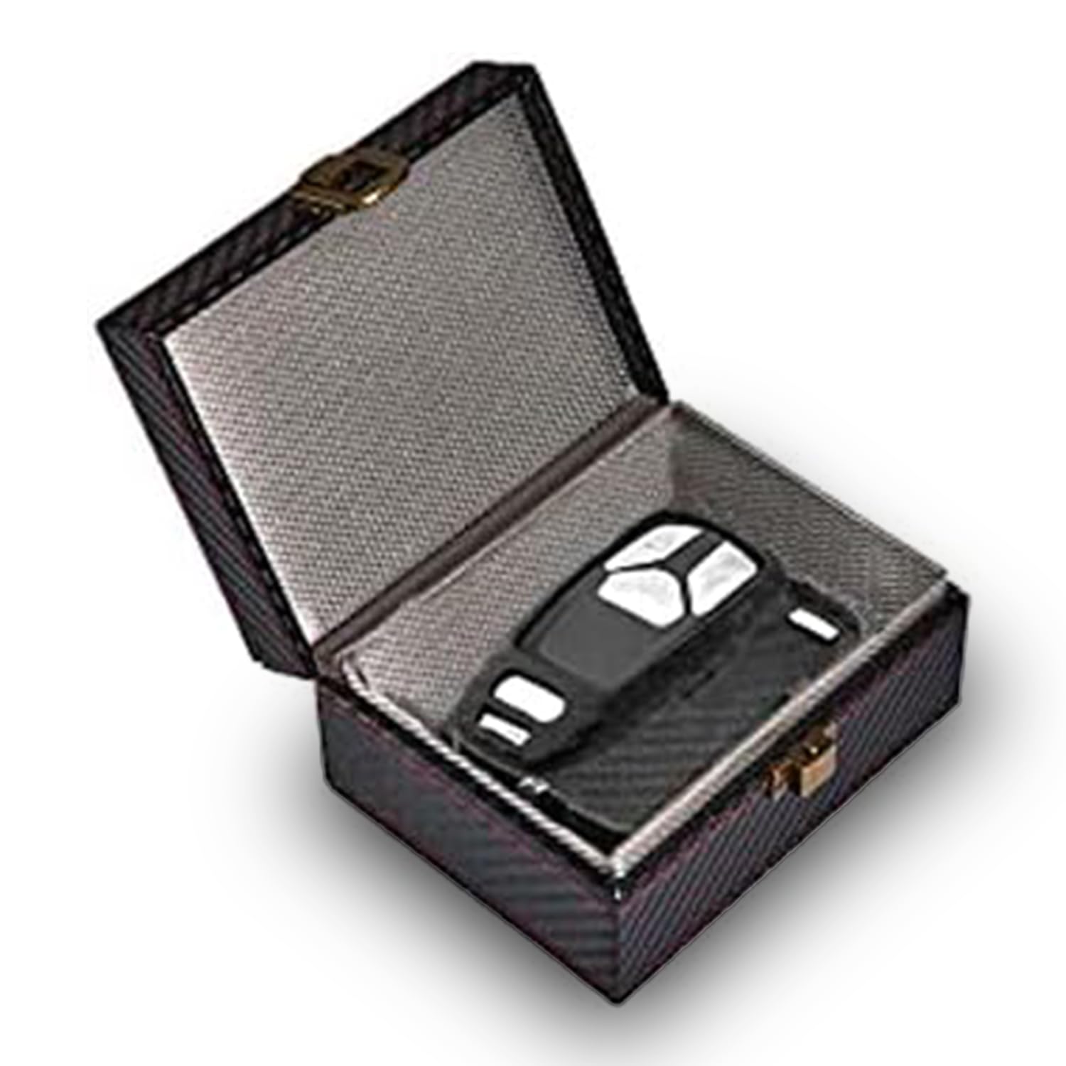 Faraday Car Key Anti-Theft Box - Signal Blocker, Keyless Entry Fob Case - Black