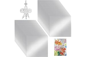 AHANDMAKER 100 Sheets Aluminum Foil Sheets Silver Tin Craft Metal Embossing Art Paper 0.7mm for DIY Home Décor School Project