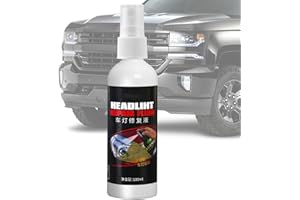 Headlight Restoration Spray, Uv Protection Polish for Car Headlamps, Long-Lasting Coating Liquid Remove Yellowing, Repair Scr
