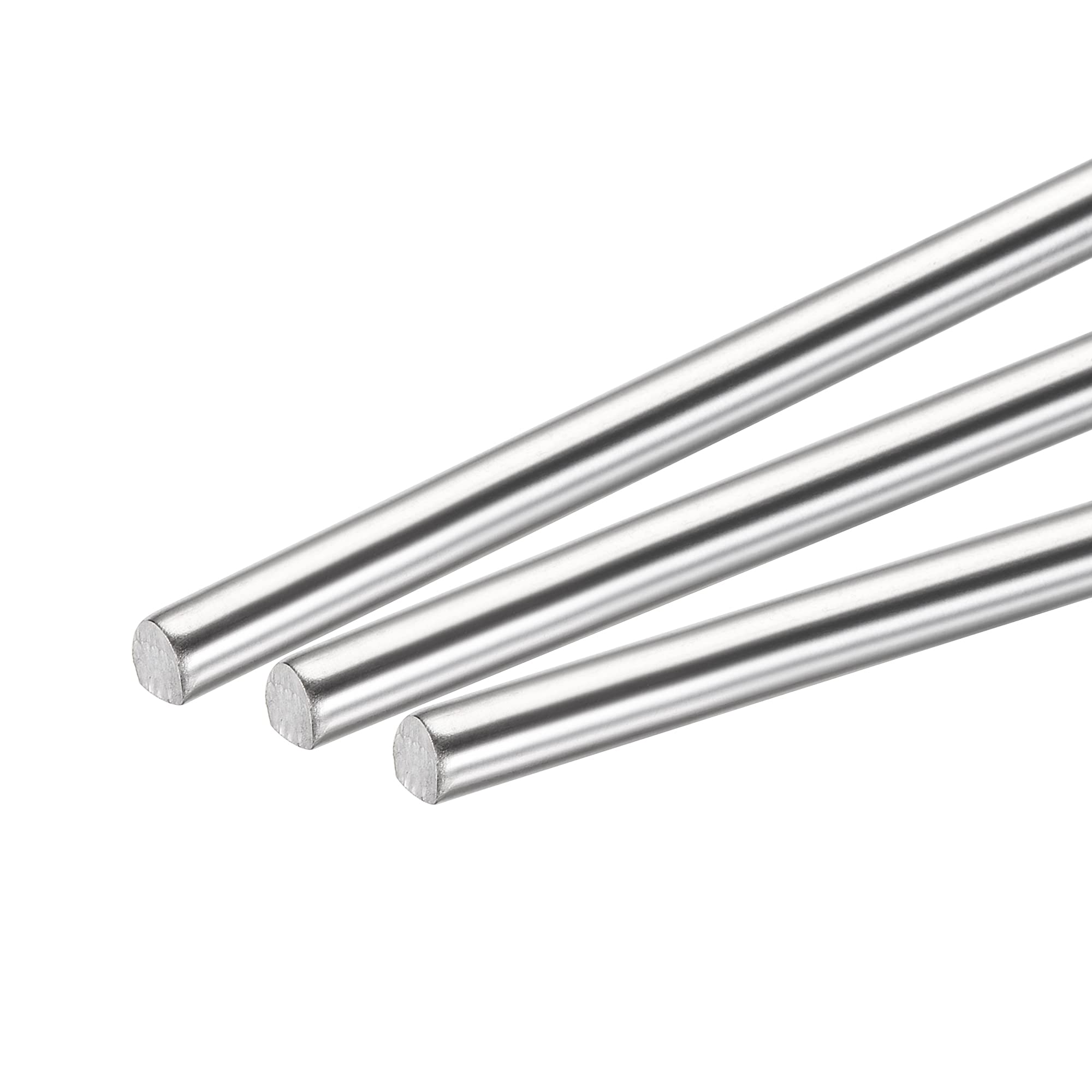 sourcing map 304 Stainless Steel Round Rods Bar,3.5mm Diameter 250mm Length for Various Shaft DIY Craft Model Car Plane Ship Pack of 10