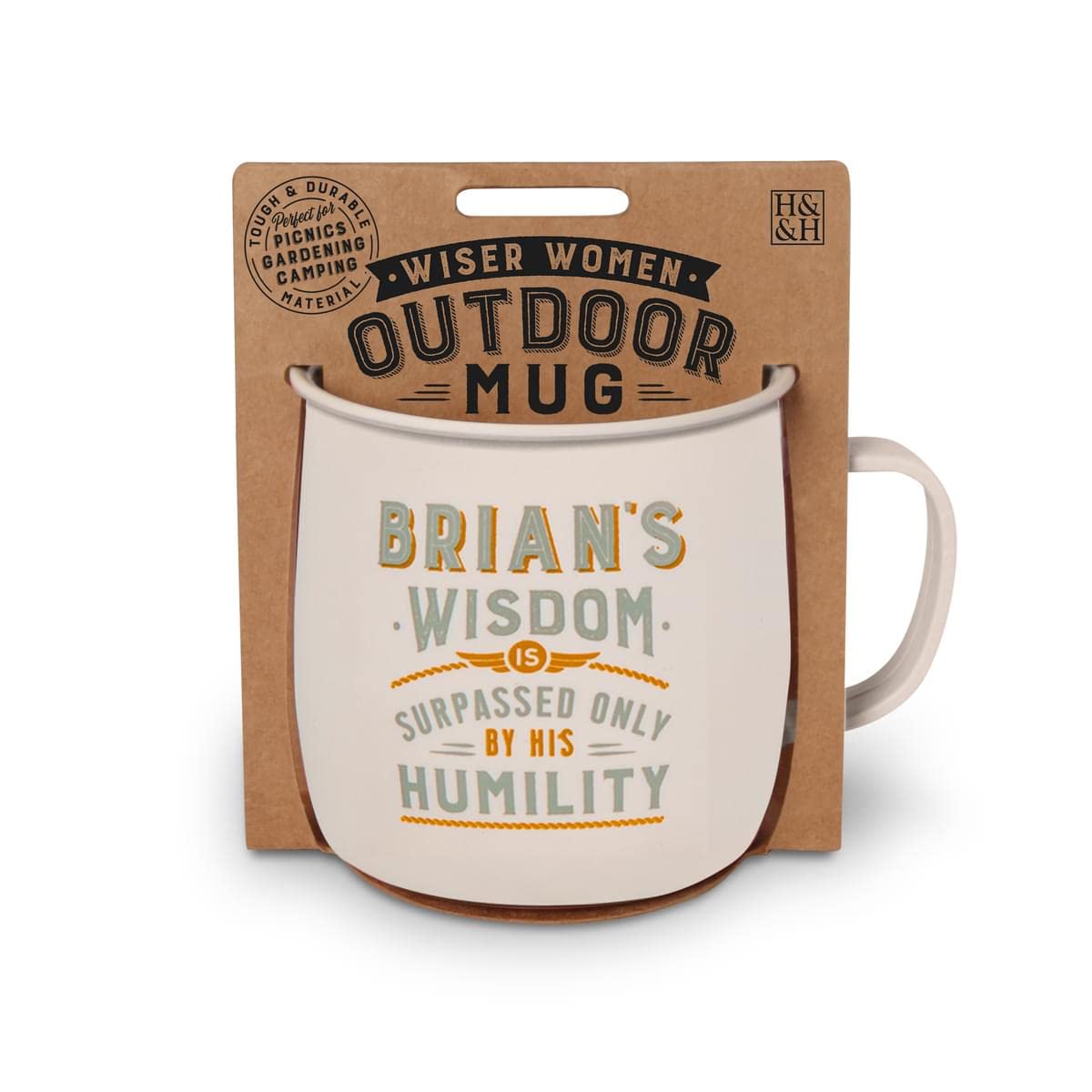 History & Heraldry Personalised Outdoor Mug (Brian)