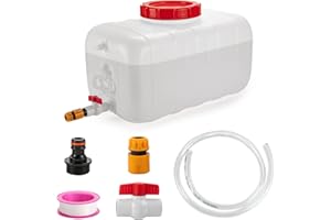 LJJJXXX Water Storage Container for Camping, 6.6 Gallon Water Tank with Faucet, Portable First Aid Water Storage for Outdoor Hiking, RV, Autonomous Driving Tour, 17.7 x 11.8 x 11.8in