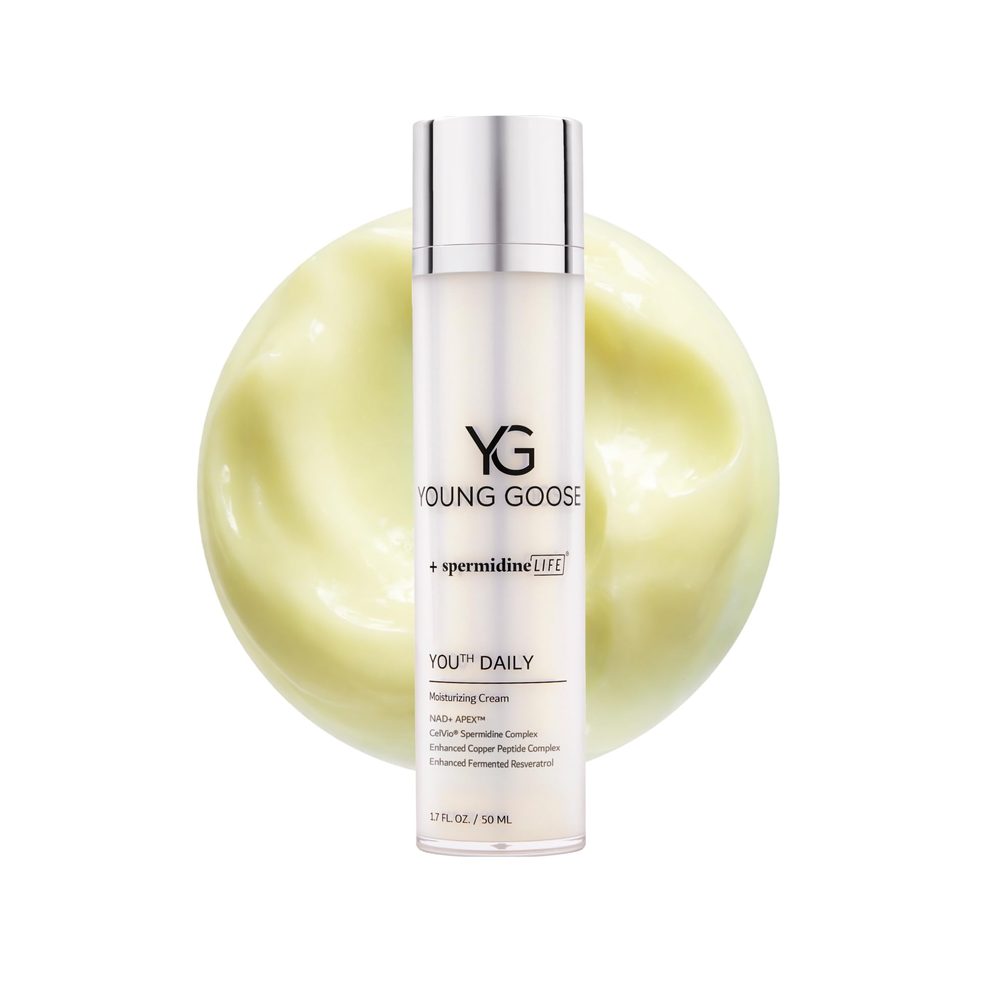 Photo 1 of Young Goose, Youth DAILY Cream | Improve Skin Appearance | Copper Peptide Complex - Large 50ml