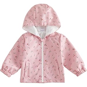 Toddler Girls Boy Coat Jacket Hooded Zipper Windproof Windbreaker Outerwear