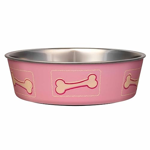 Loving Pets Coastal Bella Bowl for Dogs, Medium, Pink