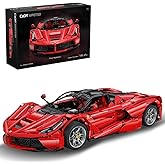 CaDA 61505 Viva Hypercar 1: 8 Technik Model car Kit, CADA Master 4739 pcs Large Building Blocks，MOC Super Sports car Model, T