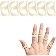 RonJea 6Pcs Oval Finger Splints, Trigger Finger Splint for Trigger/Mallet/Arthritis/Straightening, Finger Brace Support, Pack of 1 Size (#8)