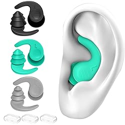 Swimming Ear Plugs for Adults,3 Pairs Waterproof