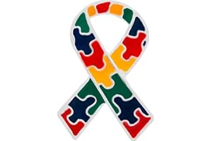 Autism Ribbon Awareness Pin with Tac Backing In a Bag (1 Pin - Retail)