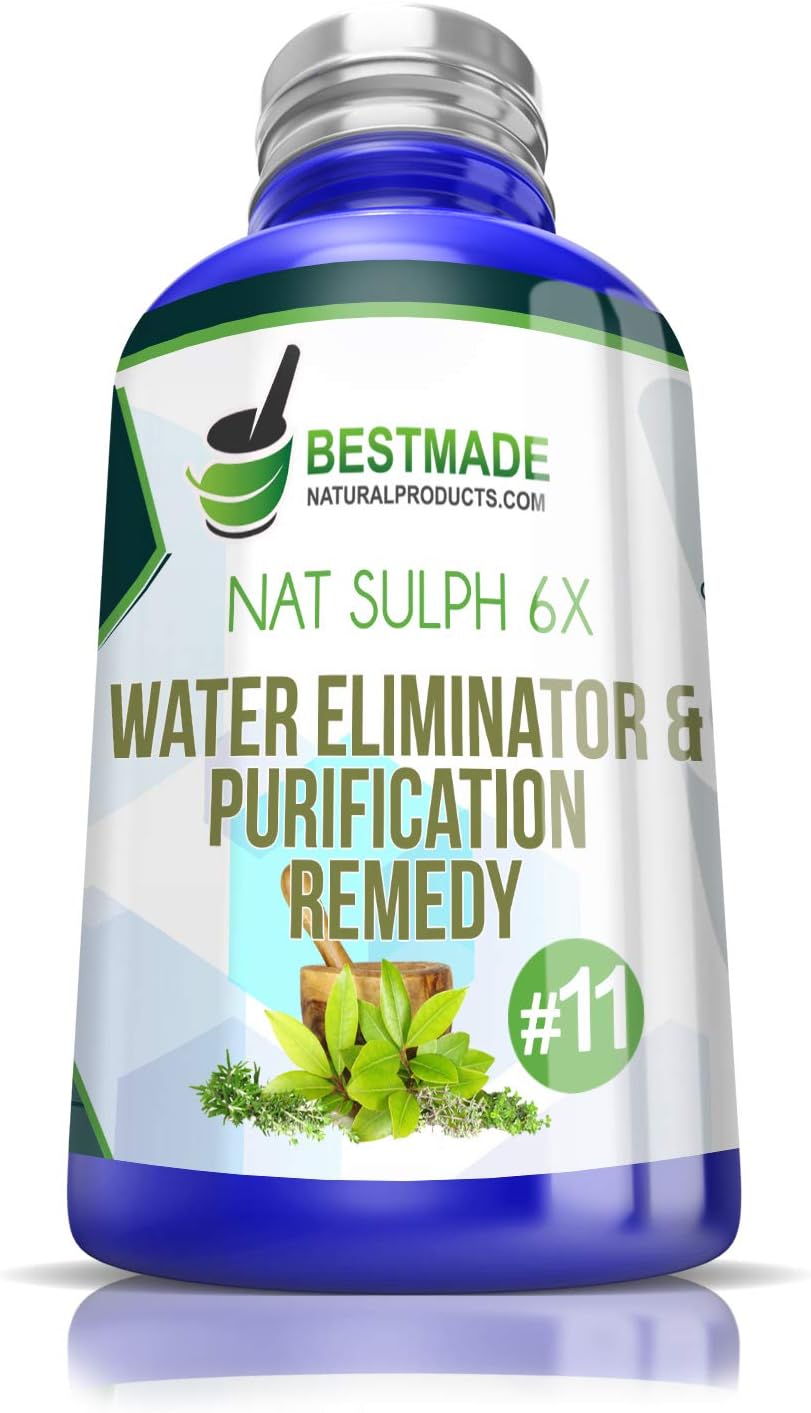 NAT Sulph 6X - Cell Salt Remedy for Digestion, Nausea, Vomiting, Indigestion. Great for Coughs, Congestion, Earaches - Drink with Water - No Risk Purchase - Non-Drowsy: Health & Personal Care