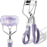 Eyelash Curler w/3 Refill Pads (Soft/Medium/Firm), Professional Lash Curler | Stainless Steel Wide-angle Head, Spring Structure, Long-lasting Curl, No Pinching, Protective Cover, Plastic Clip, Portable