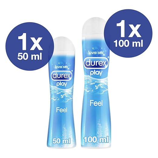 Gleitgel wasserbasiert für gefühlsechtes Empfinden Durex Play Feel 1x 50ml + 1x 100ml in praktischer Dosierflasche