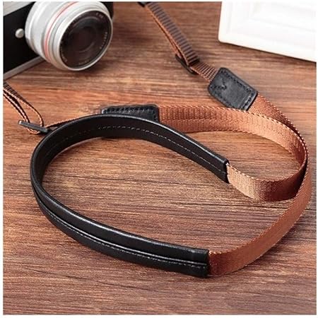 Amazon カメラ用ストラップ デジタル一眼レフデジタルカメラネックストラップのための手作りの本革カメラショルダースリングベルト カメラアクセサリ Color Coffee カメラ 双眼鏡用ストラップ ホルダー 通販