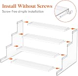 Lifewit Clear Display Stand 12 Inch 4-Tier Plastic Riser for Vanity view 4
