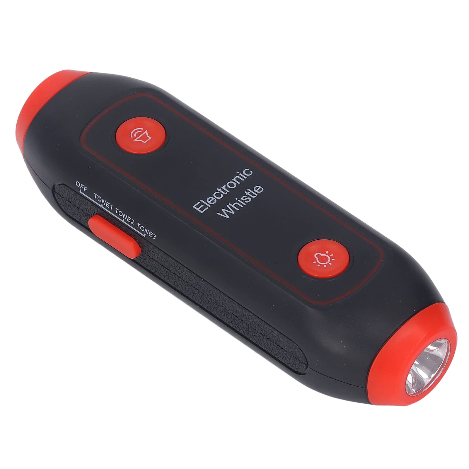 No Blow Whistle 3 Tones Portable Electronic Whistle 3 Volume Levels Wide Application with Lanyard for Camping (Red)