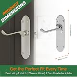 HANDLESTORE Shaped Scroll Door Handle Pack Polished Chrome 2.5" Latch 3" Hinges view 6