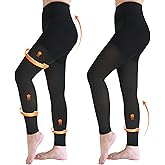 2 Pairs 20-30mmHg Compression Pantyhose for Women, Medical Graduated Compression Stockings Leggings Footless Support Compression Tights for Varicose Veins, Swelling, Edema