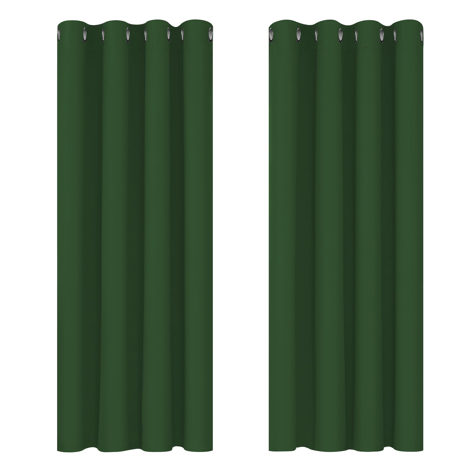 Deconovo Blackout Curtains Super Soft Bedroom Curtains Thermal Insulated Energy Saving Curtains for Kids Forest Green 46x63 Inch 2 Panels