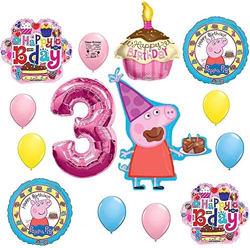 Peppa Pig 3rd Birthday Party Balloon Decoration Kit