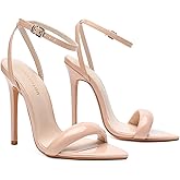 HAOZHAOTOU Womens Strappy Sandals for Women Lace Up Heels Sexy Stiletto High Heeled Open Toe Strap Summer Dress Party Shoes