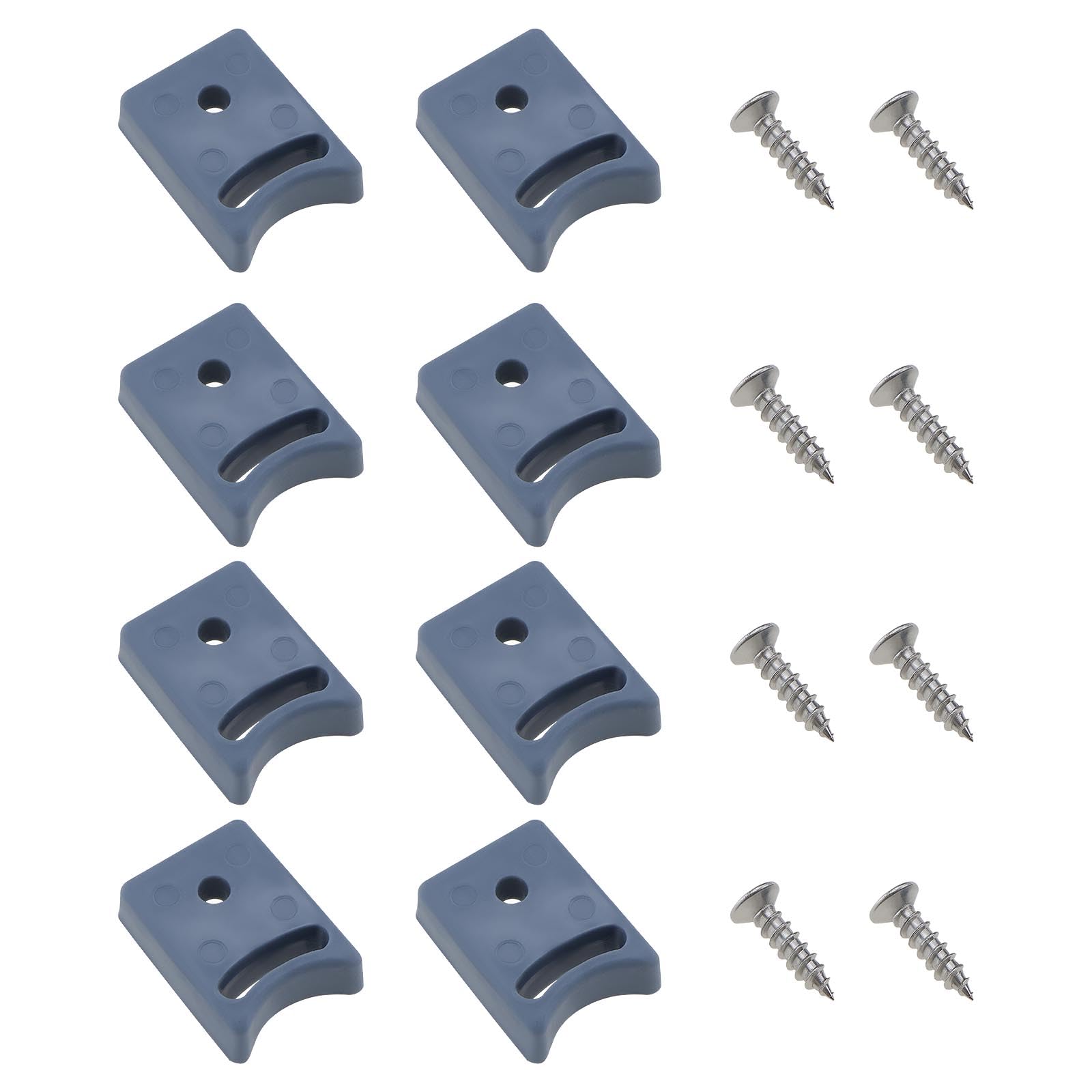 SG Store 8pcs Shower Door Pulley Limit Block Sliding Door Stopper with Screw Anti Collision Protection Block Suitable for Shower Door Pulley Buffer Accessory 25x18x7mm