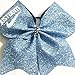 CHEER BOW - JUST DO IT ! Black Glitter Cheerleading Bow with white glitter lettering - Custom & Team cheer bows by request ...check out the other colors available by request