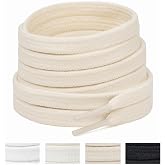 Handshop 2 Pairs Flat Athletic Shoelaces 5/16" Wide Sneaker Shoe Laces | Double Layer Cotton Shoe Laces for Sneakers, 22 Colors, 5/16" (8 MM) Wide in 31"-72" Replacement Shoe Laces