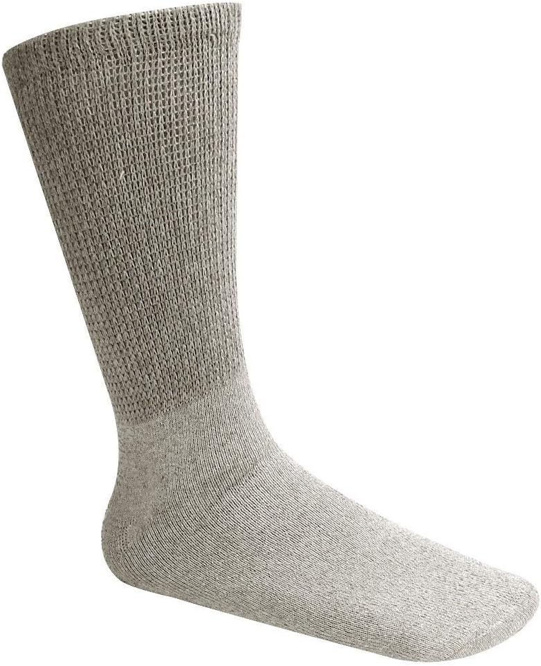Gelante Unisex Diabetic Crew Socks Physicians Approved 2030D-GRY-12-(10-13): Health & Personal Care