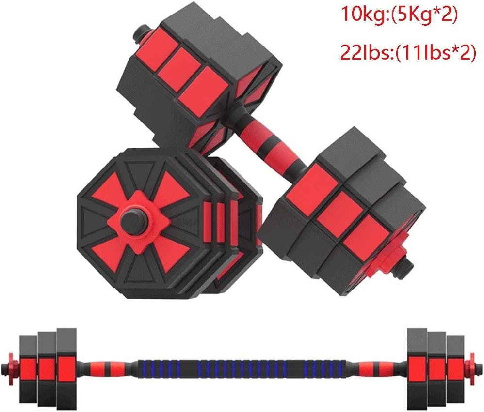 Love lamp 1 Pair Dumbbell 2 in 1 Lifting Dumbells Adjustable Barbell Household Gym Training Body Building Fitness Equipment