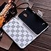RAYTOP Luxury Brand Designer White Checks Leather Cases Covers Wallet for Samsung Galaxy S5 S 5 Women Girls Men Plaid Classy Style Cheap