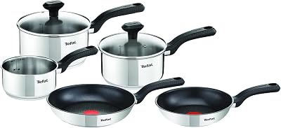 Tefal Comfort Max 5-Piece Stainless Steel Cookware Set Induction Compatible