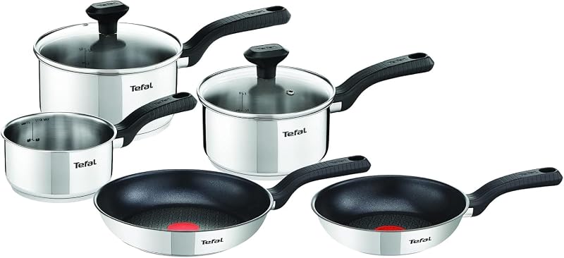 Tefal Comfort Max 5-Piece Stainless Steel Cookware Set Induction Compatible