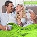 casa pura Fleece Throw Blanket | Plush Blanket Throw for Couch or Twin Size Bed | Super Soft & Cozy Fur Blankets | Various Sizes and Colors | Apple Green - 60