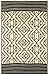 Fab Habitat Outdoor Rug - Waterproof, Fade Resistant, Crease-Free - Premium Recycled Plastic - Tribal Boho Neutral - Patio, Porch, Deck, Balcony - Kilimanjaro - Black - 5 x 8 ft