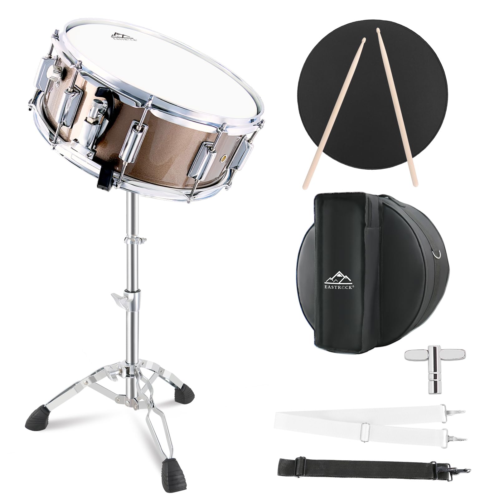EASTROCK Snare Drum Set 14X5.5 Inches for Student
