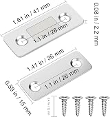 Jiayi Cabinet Magnetic Catch 2 Pack Ultra Thin 3.65mm Adhesive Drawer Magnets view 7