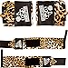 Wrist Wraps (2 Pairs/4 Wraps) for Weightlifting/Cross Training/Powerlifting/Bodybuilding - For Women & Men -Premium Quality Equipment & Accessories Hand Strength-(Leopard & Camo Red)-1 Year Warranty