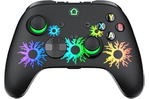LuvYsshun Wireless Controller Compatible With Xbox One,Xbox Series X/S, Xbox One X/S, PC Windows,RGB LED Light with Rechargeable Built-in Battery,Dual Vibration/Turbo/Mappable Buttons