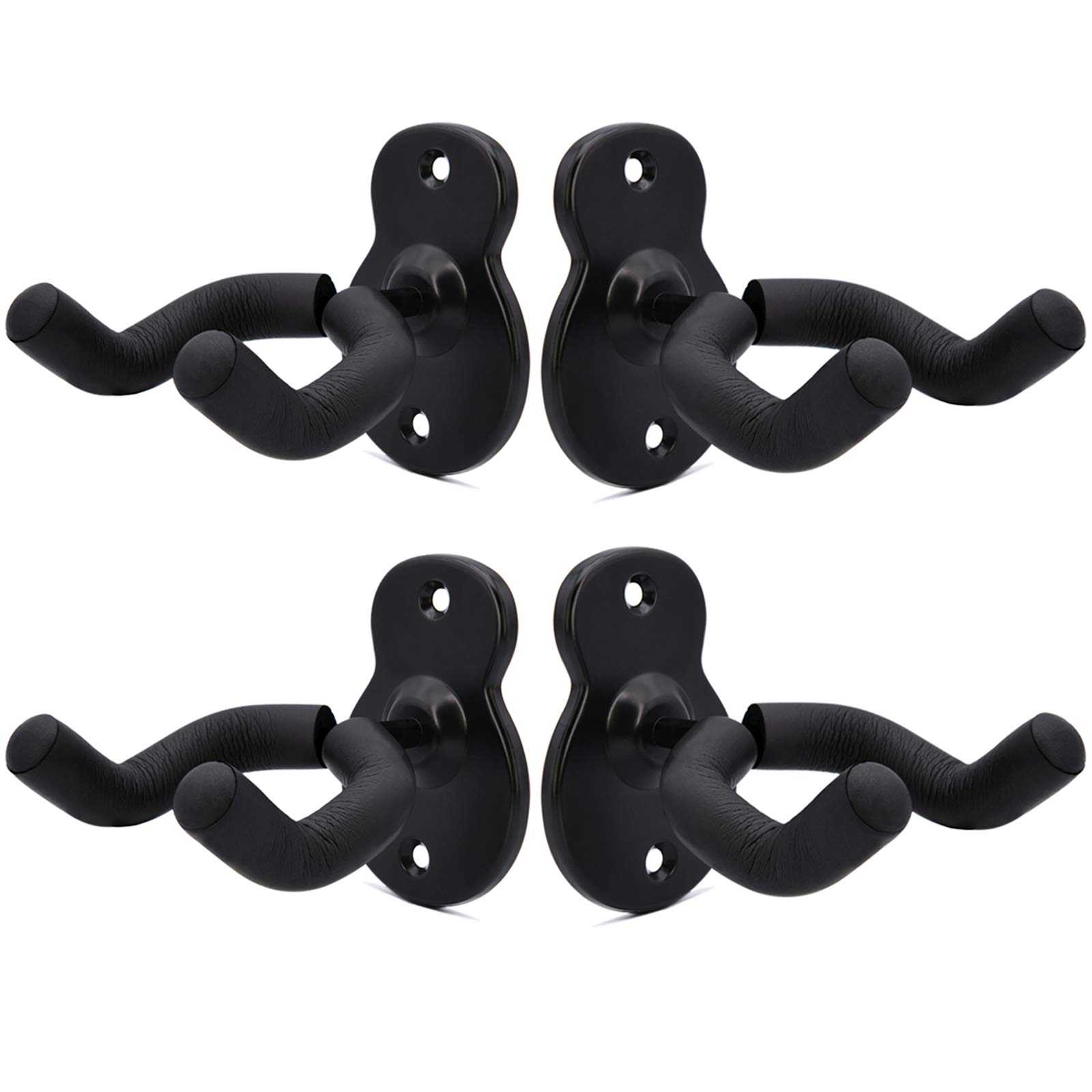 WOGOD Guitar Wall Hangers, 4 Pack Wall Mount Stands Holders Hooks - Home and Studio Keeper